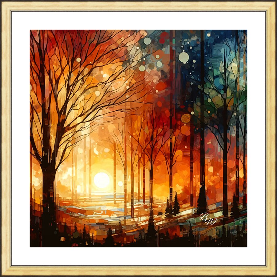 Autumn Sunset Picture Frame print