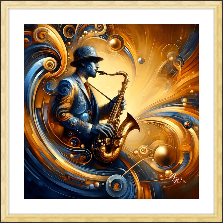 Cosmic Jazz Picture Frame print