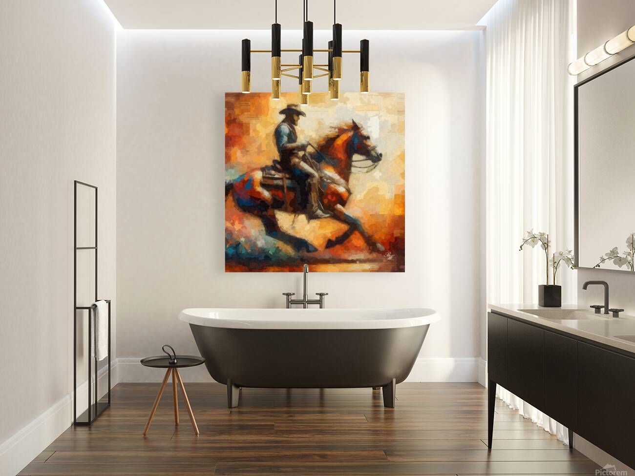 Galloping Cowboy Reproduction