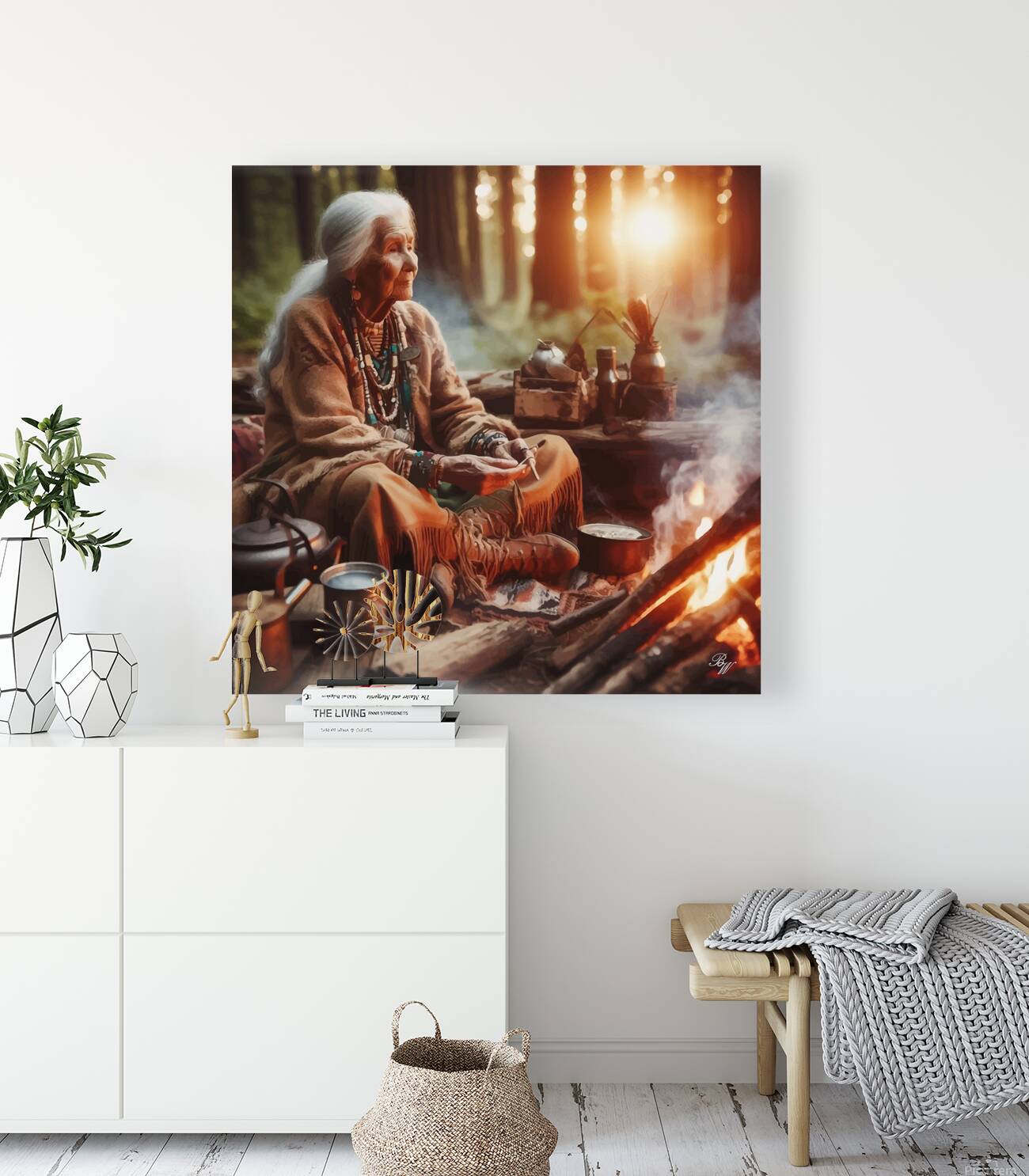 Wisdom by the Fire Reproduction