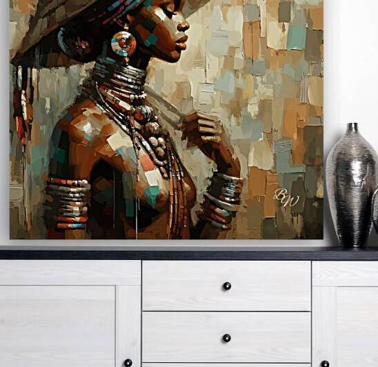 Native African Woman In Traditional Wear by Billy Wayne