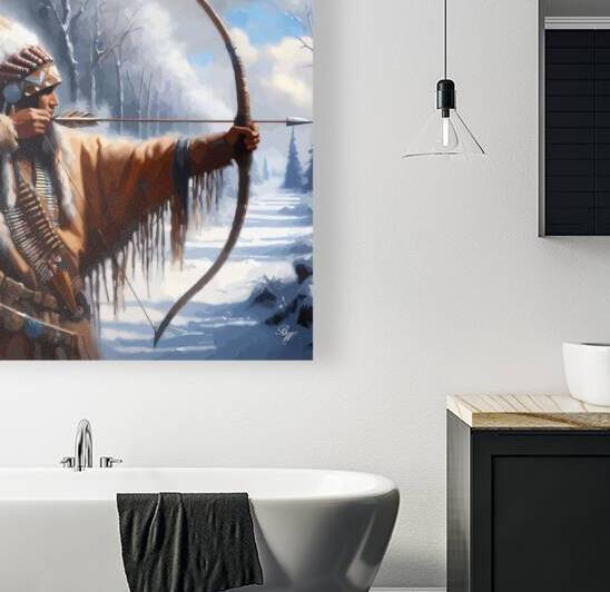 Native American Indian shooting bow arrow 3 by Billy Wayne