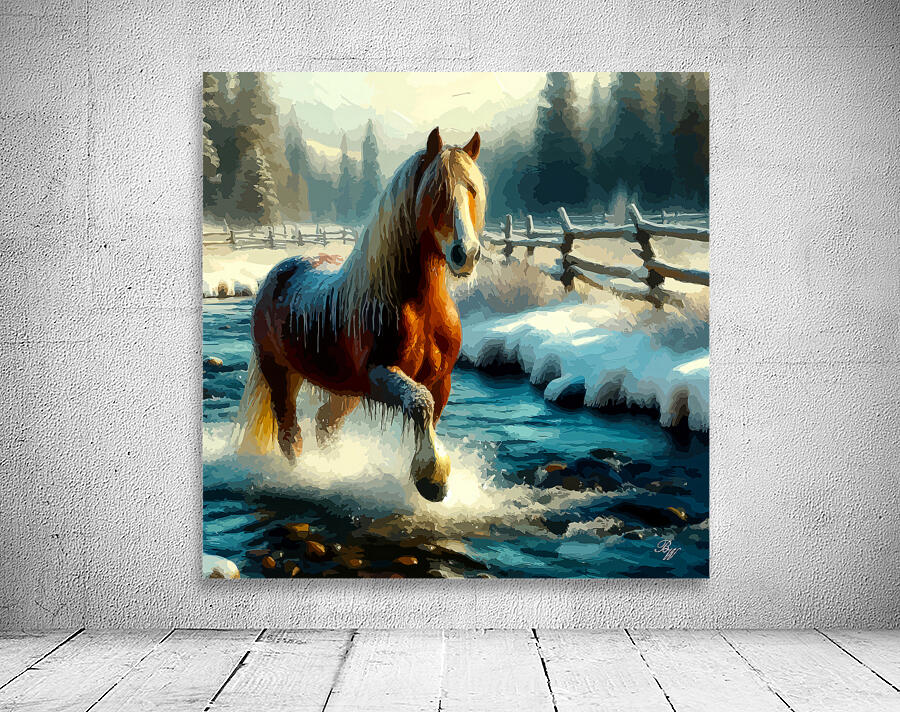 Frosted River Run Wall Preview
