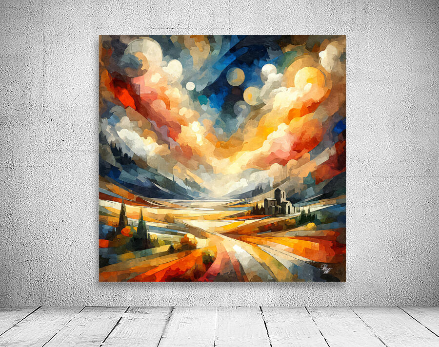 Abstract Countryside Wall Preview