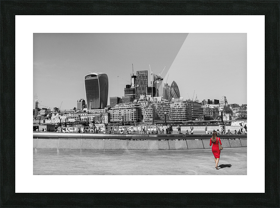 Lady in Red Picture Frame print
