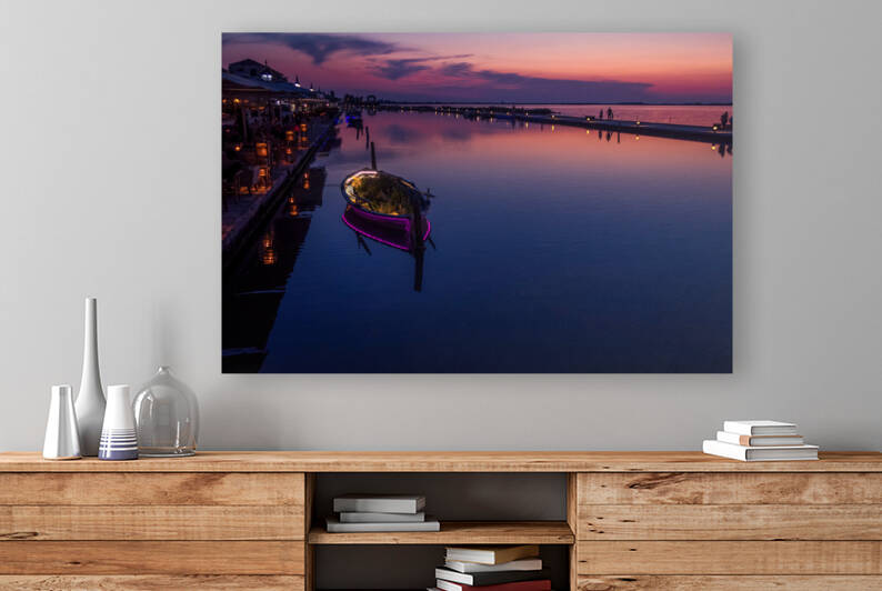 Lefkada Marina at sunset by Milton Cogheil