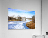 Ice Melt on the Red River Acrylic Print
