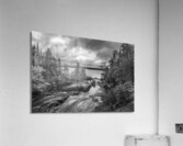 Tulabi Falls on a Rainy Day - B&W Acrylic Print