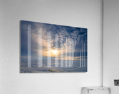 Sunset Over Winter Field Acrylic Print