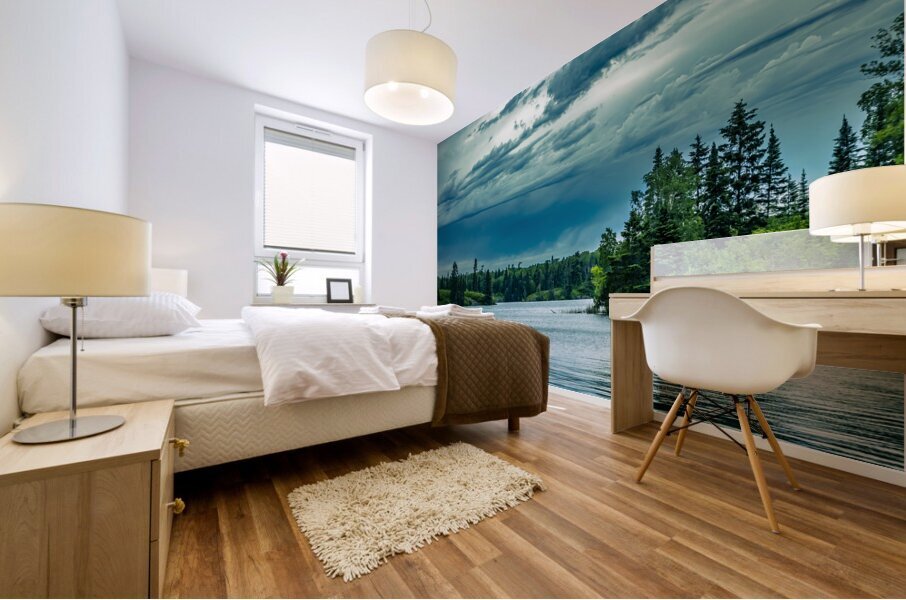 Cloudy Day on the Lake Impression murale