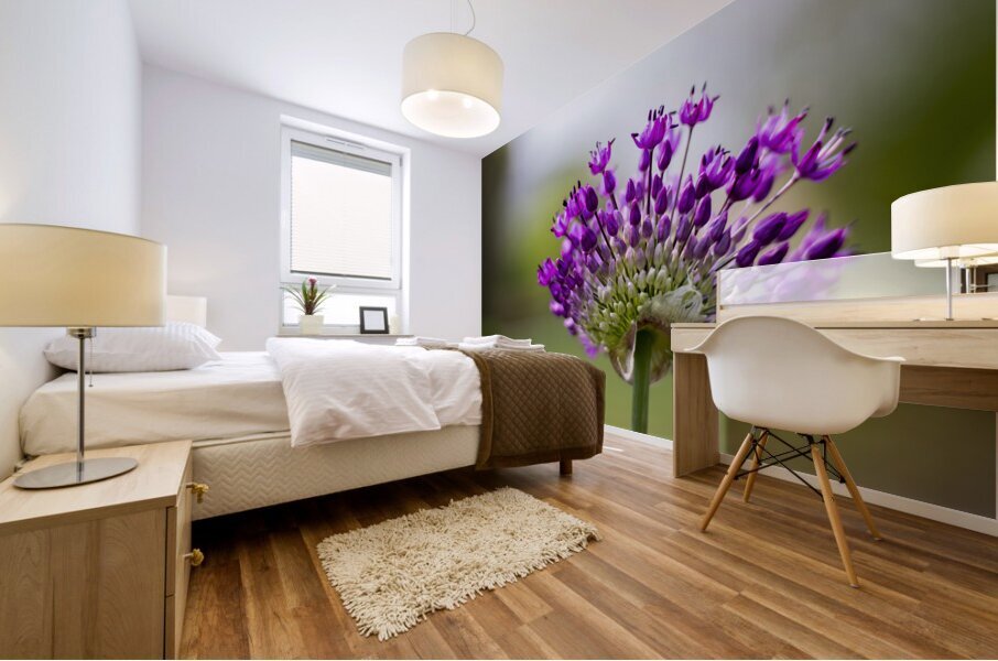 Allium Flower Mural print