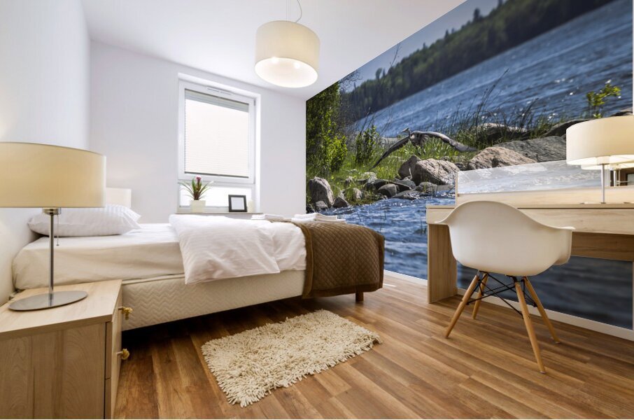 Blue Herons Flight Mural print