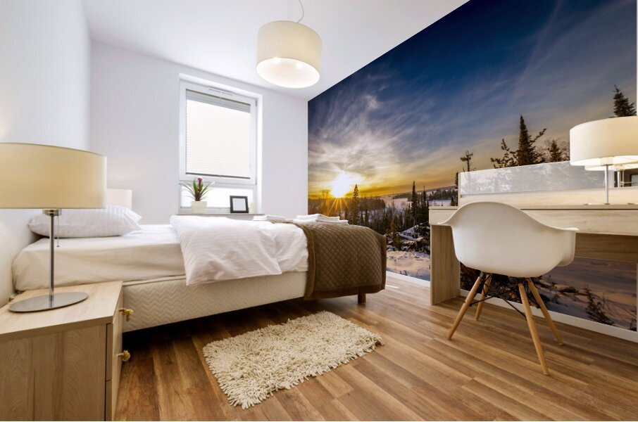 Falcon Lake Sunset Mural print