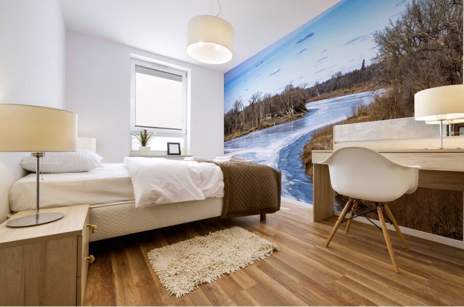 Ice Melt on the Red River Mural print