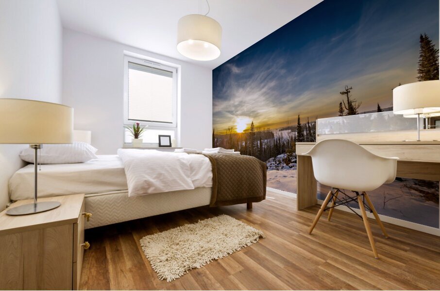 Falcon Lake Sunset Mural print