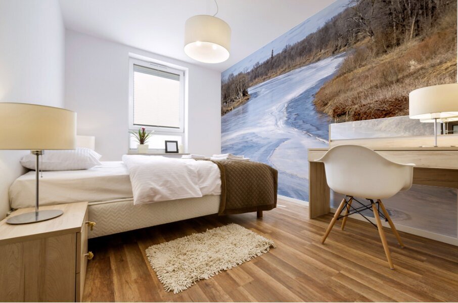 Melting on the Red Mural print