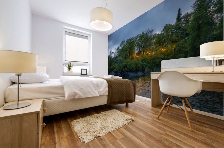 Evening at Manitoba Pioneer Camp Impression murale