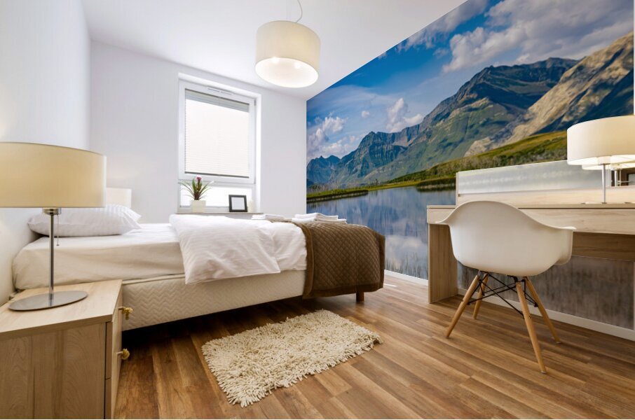 At the Base of the Rockies Mural print