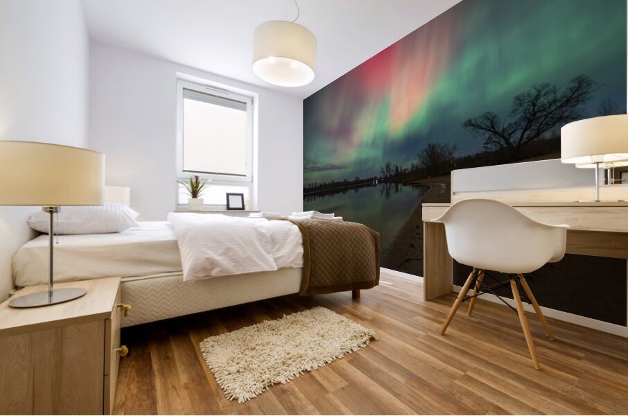 Northern Lights Reflections Mural print