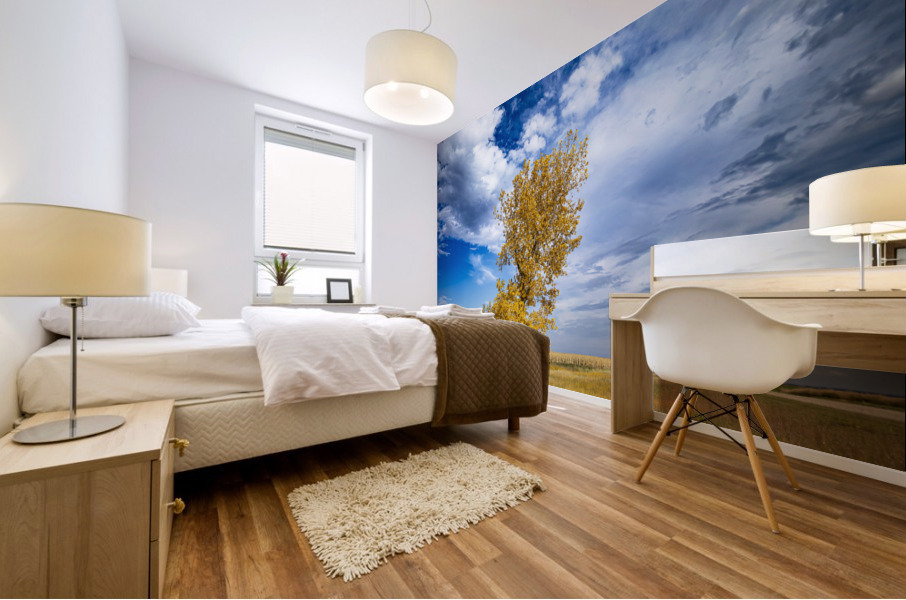 Lone Trees in the Fall Mural print