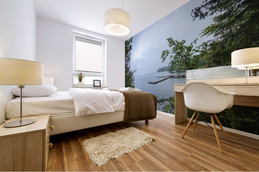 Manitoba Pioneer Camp Dock Impression murale