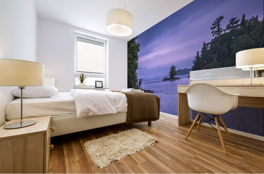 Fog on Shoal Lake Mural print