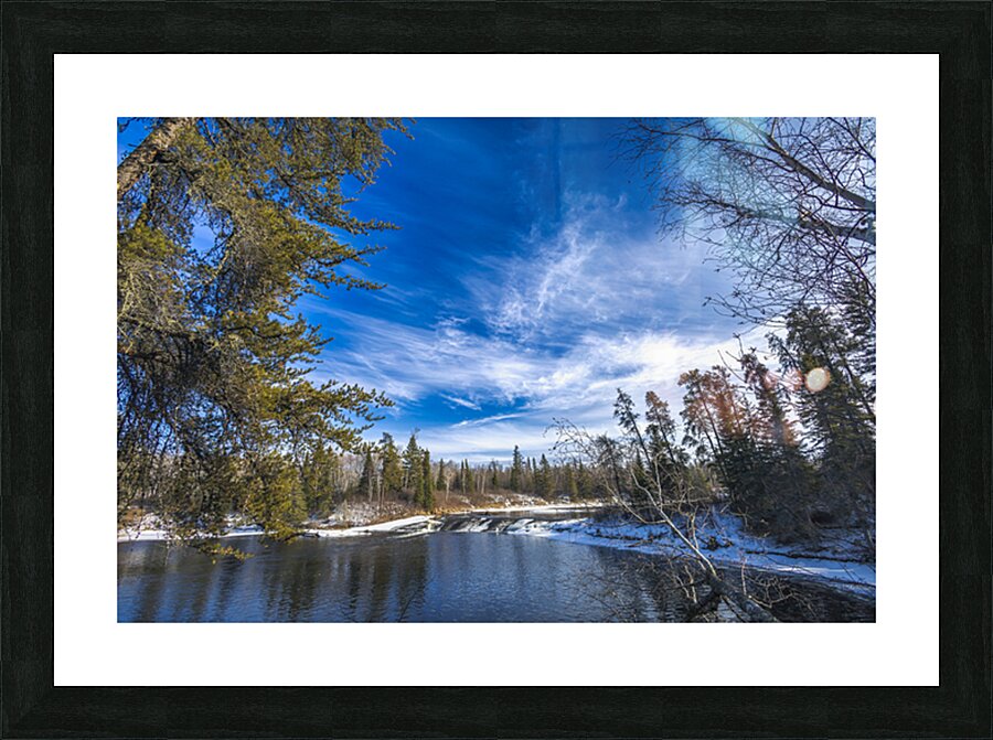 Winter at Pine Point Rapids Picture Frame print