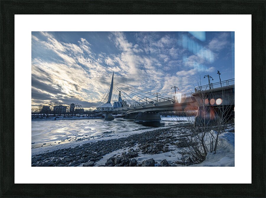 Winter on the Esplanade Riel Picture Frame print