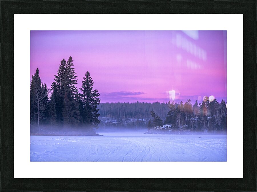 Fog Rising Over Falcon Lake Picture Frame print