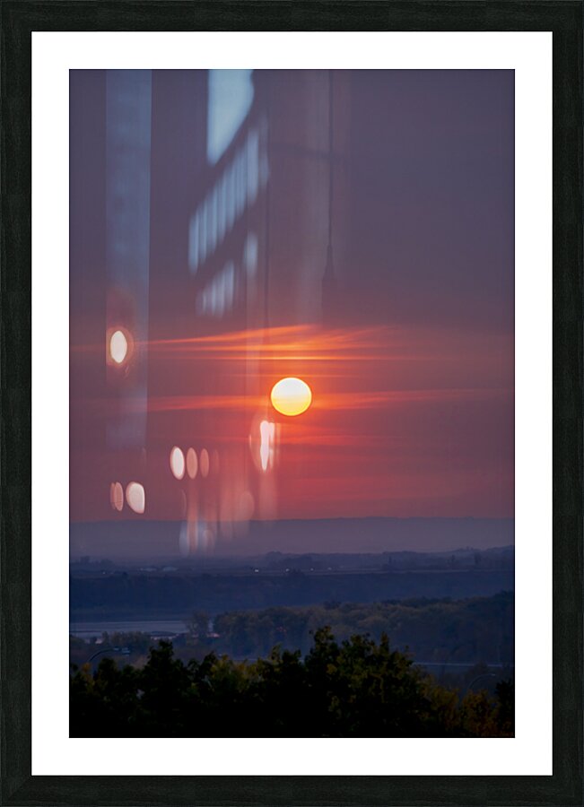 Red Wine Sunset Picture Frame print