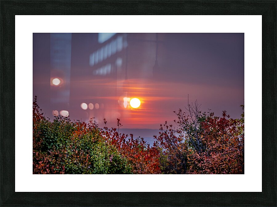 Red Sunset Picture Frame print