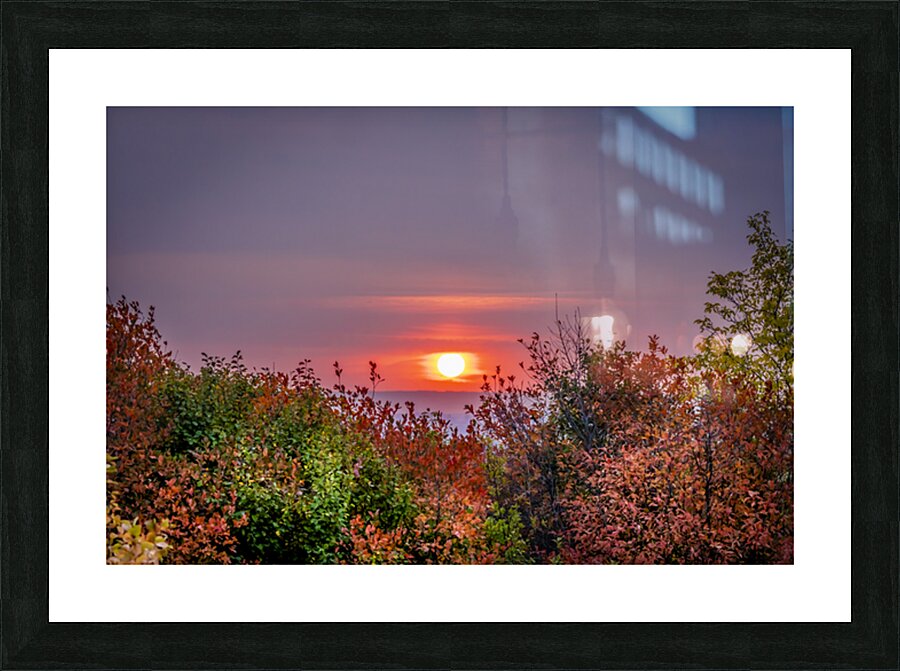 Red Sunset Picture Frame print