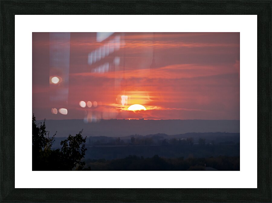Red Wine Sunset Picture Frame print