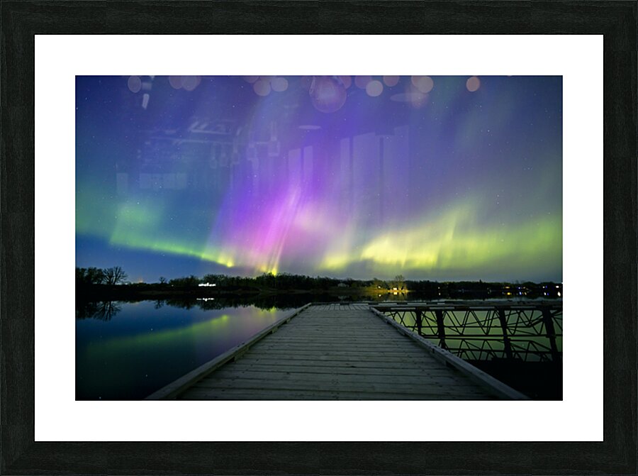 Auroras at the Dock Picture Frame print