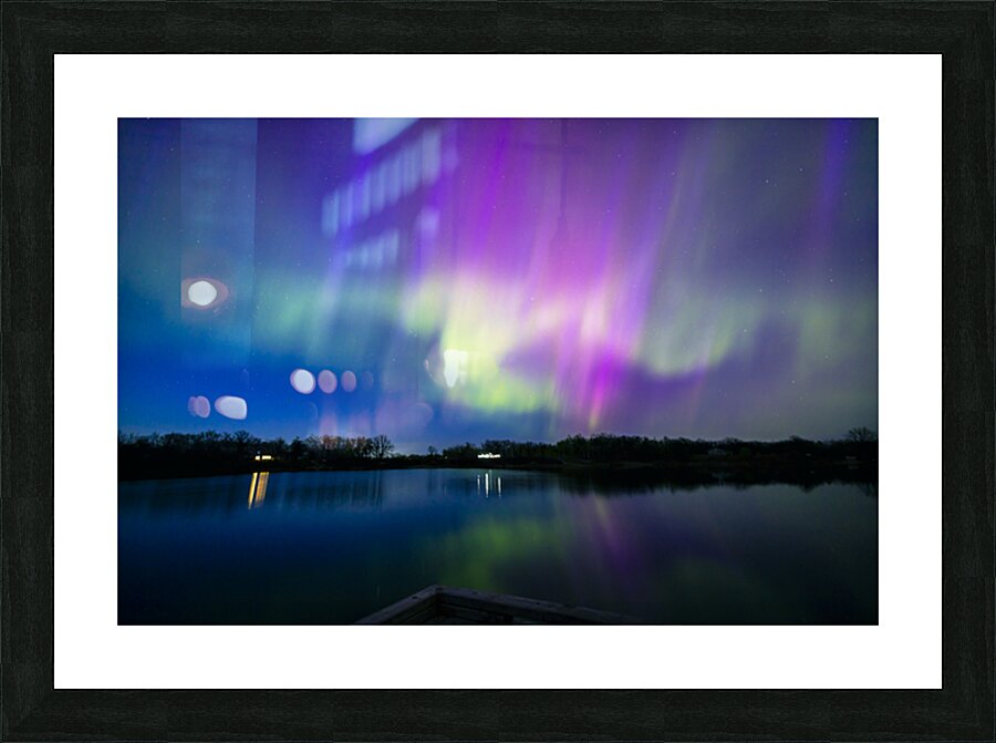 Auroras by the Lake Picture Frame print