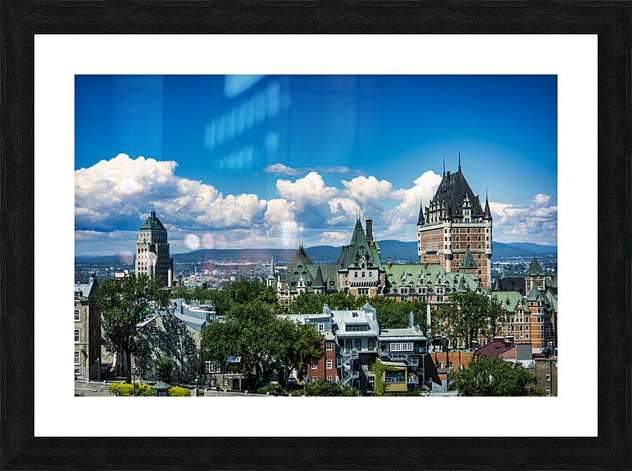 Old Quebec City Skyline Picture Frame print