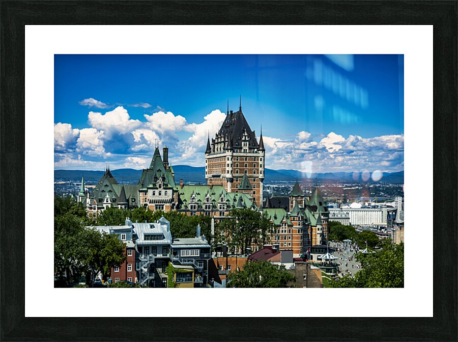 Old Quebec City Skyline Picture Frame print