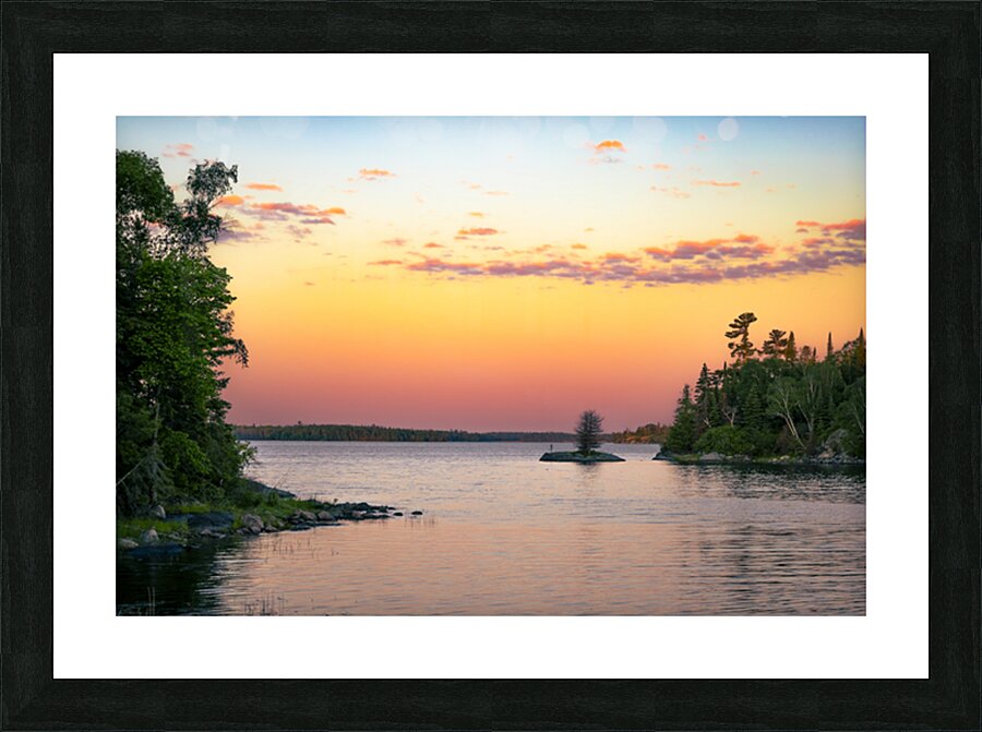Pastel Sunrise on Shoal Lake Impression et Cadre photo