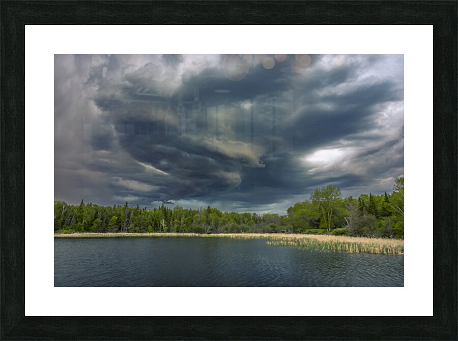 Sunset Under Stormy Sky Picture Frame print