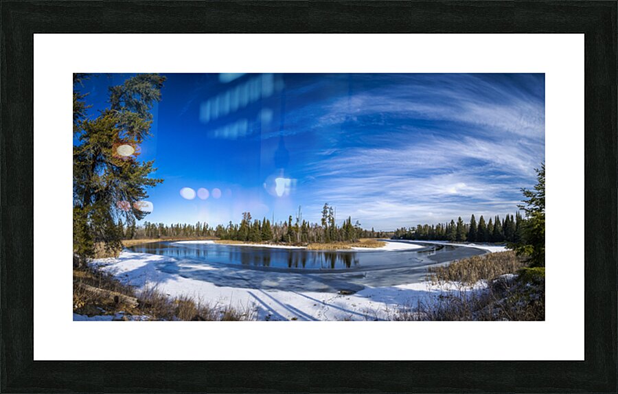 Pine Point Rapids Panorama Picture Frame print