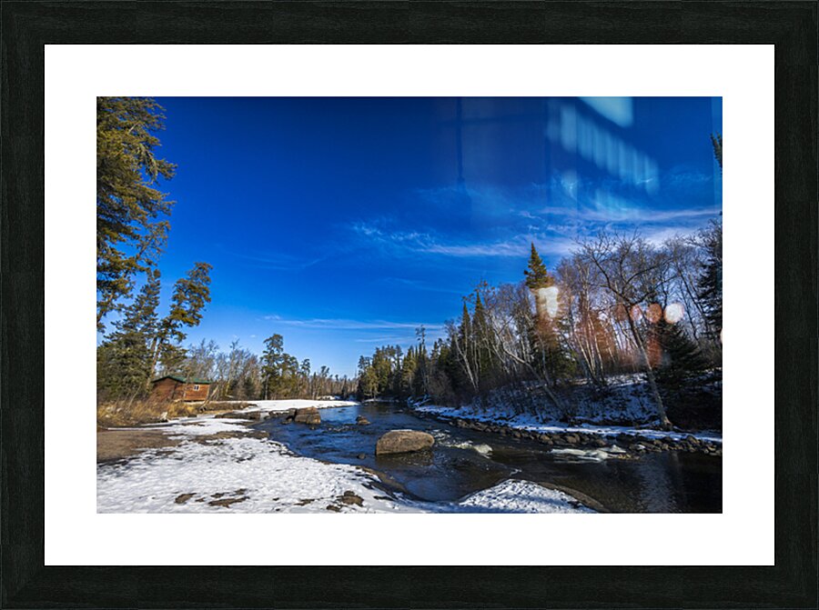 Pine Point Rapids Shelter Picture Frame print