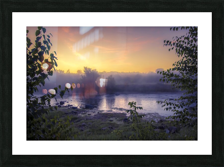 Foggy Sunrise on the Roseau River Picture Frame print