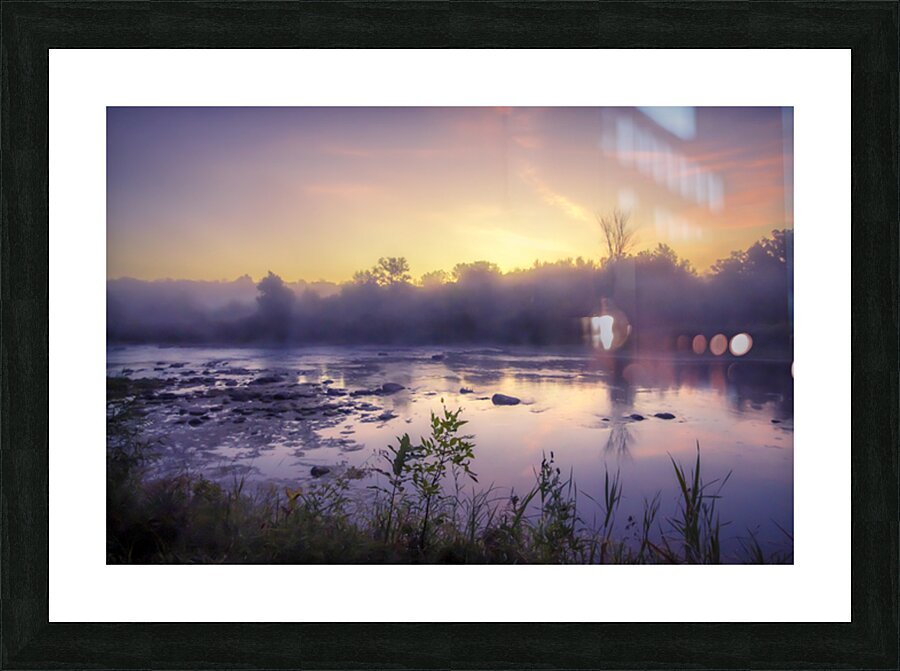 Foggy Sunrise on the Roseau River Picture Frame print