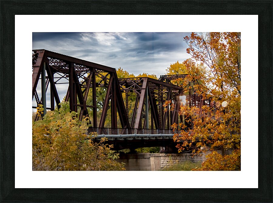 Emerson Train Bridge Picture Frame print