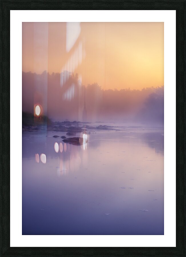 Foggy Sunrise on the Roseau River Picture Frame print