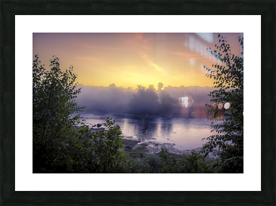 Foggy Sunrise on the Roseau River Picture Frame print