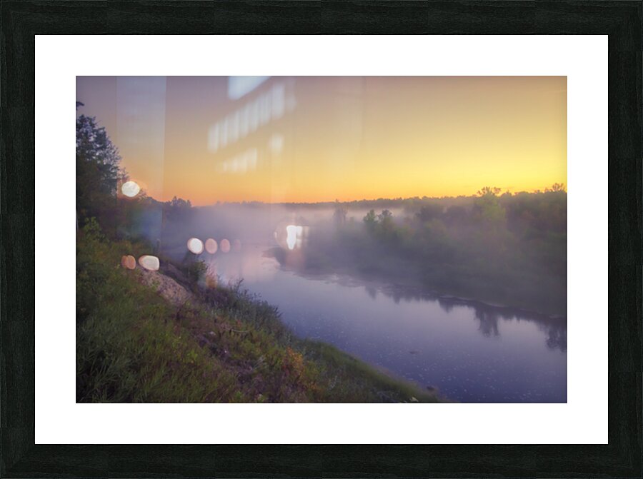 Foggy Sunrise on the Roseau River Picture Frame print