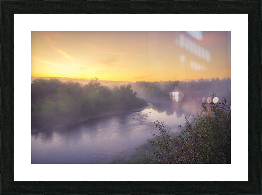 Foggy Sunrise on the Roseau River Picture Frame print