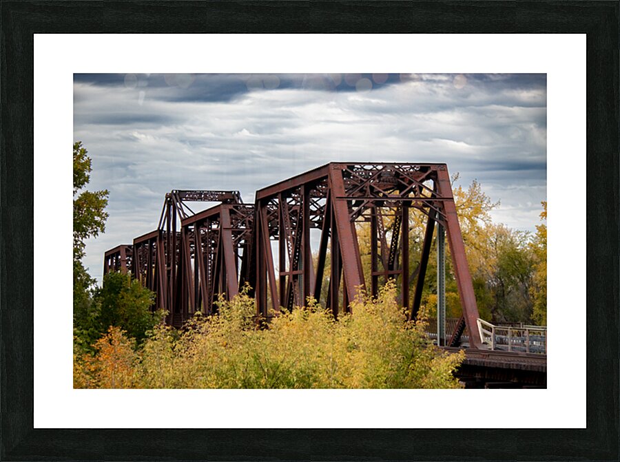 Emerson Train Bridge Picture Frame print