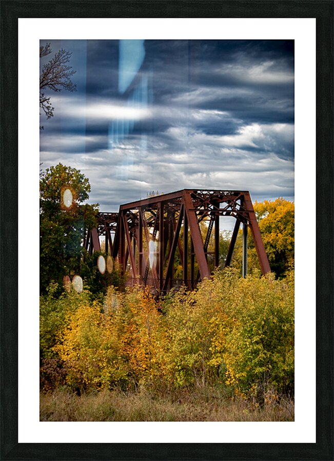 Emerson Train Bridge Picture Frame print